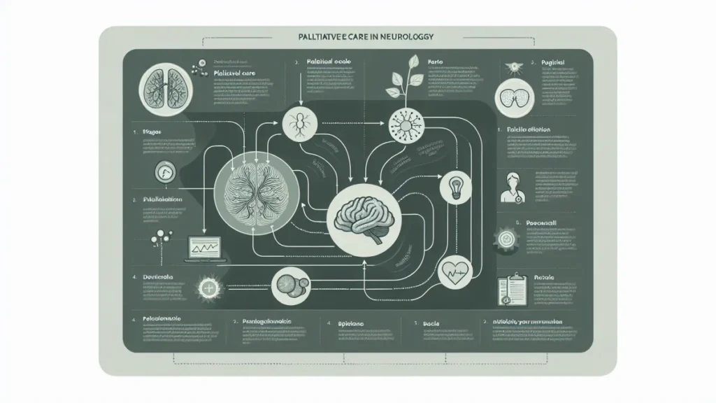 Imagem ilustrativa sobre cuidados paliativos em neurologia, destacando o suporte a pacientes e famílias. - ilustração
