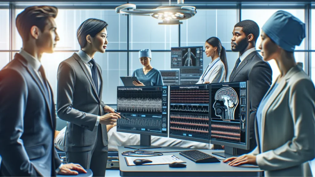 Monitorização Neurofisiologica Intraoperatoria: Guia Completo Para Pacientes E Cuidadores 1 Monitorização neurofisiologica intraoperatoria durante cirurgia neurológica com tecnologia avançada. - exemplo prático