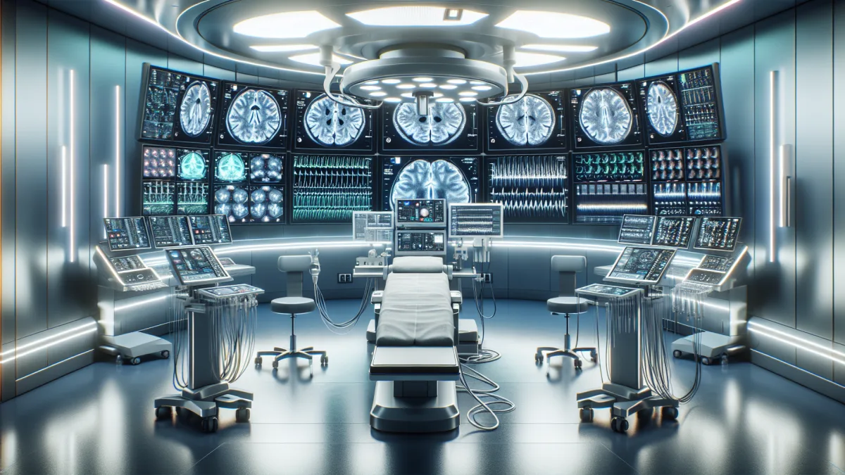 Monitorização neurofisiologica intraoperatoria durante cirurgia neurológica com tecnologia avançada.